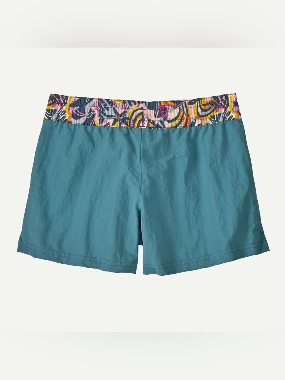 Patagonia Teal Outdoor Shorts with Patterned Waistband